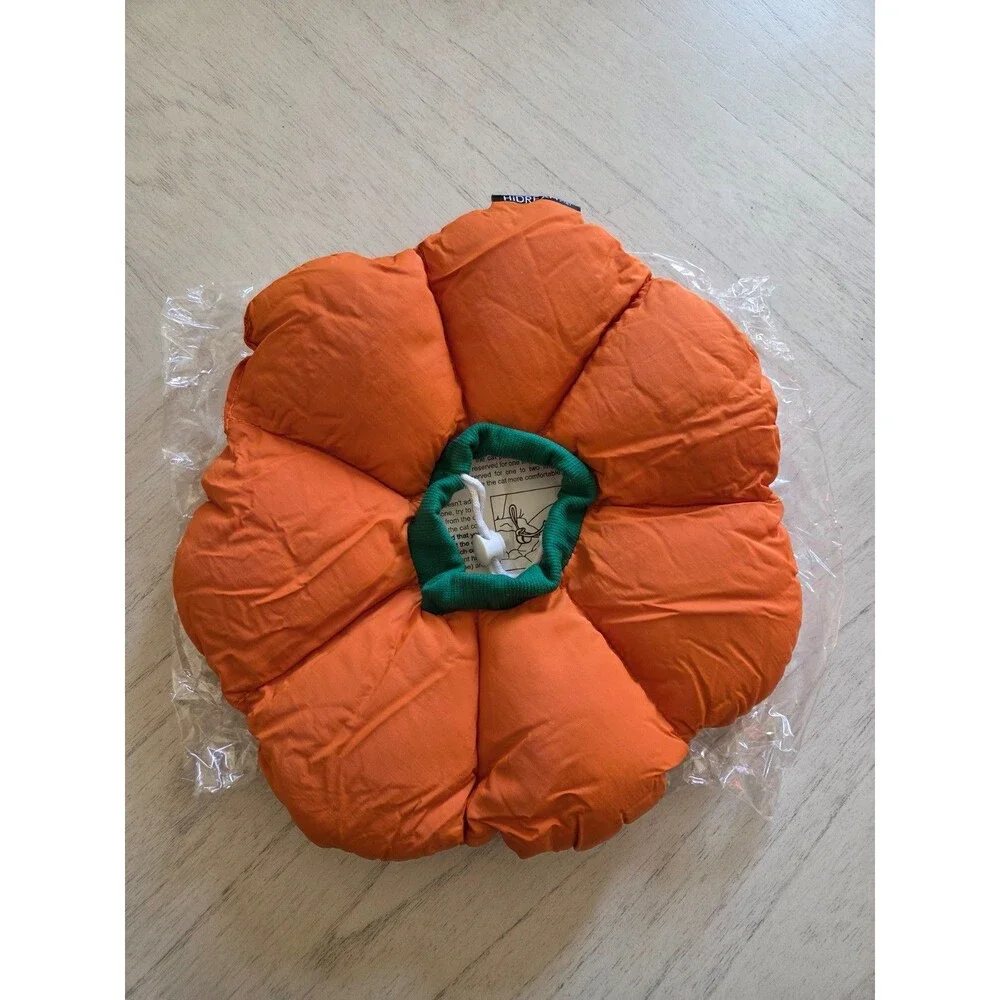 HiDream Cat Cone Collar, Cute Orange Pumpkin Style
